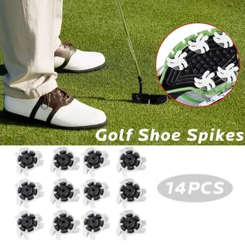 14 шт., шипы для гольфа, резиновый материал, нескользящие аксессуары с шипами, короткие аксессуары для гольфа, обувь с шипами для быстрой тренировки гольфа O5t7