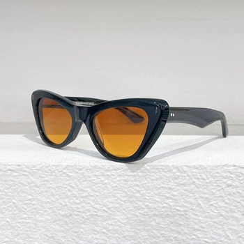 2023 JMM KELLYI ацетатные солнцезащитные очки мужские наивысшего качества кошачий глаз модные дизайнерские очки UV400 уличные женские СОЛНЦЕЗАЩИТНЫЕ ОЧКИ ручной работы