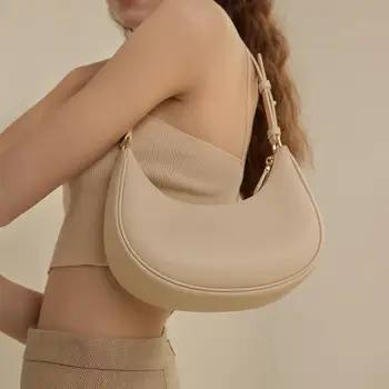 2023, Новая Модная Женская сумка на плечо в виде полумесяца подмышками, Высококачественная однотонная Дизайнерская брендовая сумка GUANG DONG