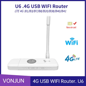 4G WiFi Маршрутизатор Портативный LTE USB 4G Модем Nano SIM Карта с Антенной 150 Мбит/с WiFi Карманный MIFI Точка Доступа USB Ключ