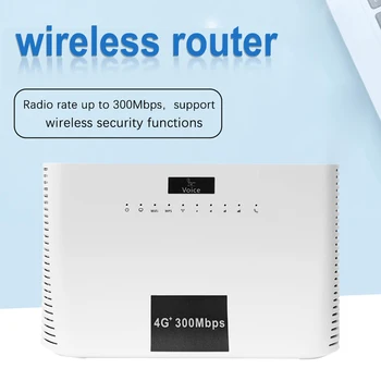 4G Беспроводной Маршрутизатор EU/US Plug WiFi Маршрутизатор 300 Мбит/с со слотом для SIM-карты 4xRJ45 Сетевой Порт Высокоскоростной Интернет для Домашнего Офиса