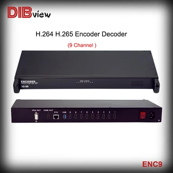 ENC9 H265 H264 9Ch HDMI USBcam IPTV Потоковое Вещание SRT HLS UDP RTMPS NDI HX Прямая Трансляция Видео Аудио Кодировщик Декодер VGA