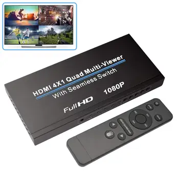 Full HD 1080p 4x1 quad HDMI multi viewer 4 в 1 выходе с бесшовным переключателем
