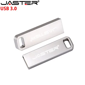 JASTER USB 3.0 Водонепроницаемый USB флэш-накопитель Металлический Серебристый Флеш-накопитель 4 ГБ 16 ГБ 32 ГБ 64 ГБ Флешка Memory Stick u-диск с пользовательским логотипом