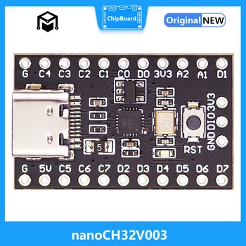 nanoCH32V003 Плата разработки с интерфейсом USB RISC-V TYPE-C Кнопка сброса Светодиодного 1-проводного последовательного интерфейса отладки с открытым исходным кодом
