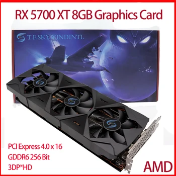 RX 5700XT GDDR6 8G 256-Битная Игровая Видеокарта Для AMD Radeon RX 5700 Xt 256-Битная Настольная Видеокарта ПК Компьютер ETH Mining GPU
