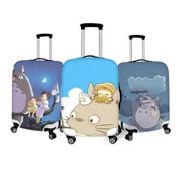 Twoheartsgirl Милый чехол для багажа с рисунком Тоторо, защитные чехлы для чемоданов на молнии, чехлы для тележек, аксессуары для путешествий