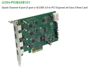 U3X4-PCIE4XE101 Четырехканальная 4-портовая (1 порт x 4) хост-карта USB 3.0 для PCI Express x4 Gen 2