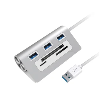 USB-концентратор, Кард-ридер, 3 Порта USB 3,0 с TF/SD-Кард-ридером, Мульти USB-Разветвитель, USB-Кард-ридер для Портативных ПК с Windows