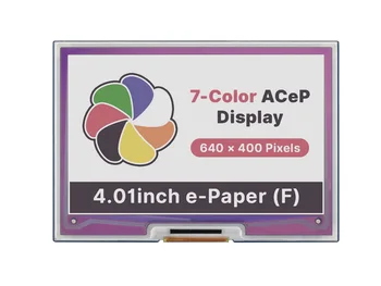 Waveshare 4,01-дюймовый цветной дисплей E-Paper E-Ink HAT для Raspberry Pi, 640 × 400 Пикселей, ACeP 7-цветный, интерфейс SPI