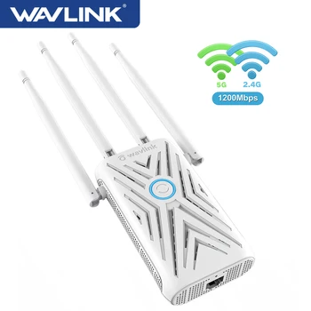 Wavlink AC 1200 Двухдиапазонный WiFi Ретранслятор 2,4 G и 5G Wi Fi Удлинитель 4 × 5 DBi Антенны Wi-Fi Усилитель Дальнего Действия Сигнала WiFi Booster