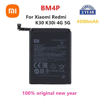Xiao mi 100% Оригинальный BM4P 4500 мАч Аккумулятор Для Xiaomi Redmi K30 K30i 4G 5G BM4P Высококачественные Сменные Батареи Для телефона