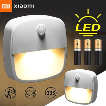 Xiaomi Motion Sensor Light Беспроводные Светодиодные Ночники AAA С Батарейным Питанием Стена Спальни Лестница Шкаф Проход Индукционная Лампа Для Тела