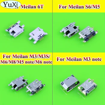 YuXi 10 шт. Разъем Micro mini USB разъем для зарядки Порта Док-станции Сменный Разъем Для Meilan 6T S6 M3 M3S M8 M6 M5 примечание Для Meizu