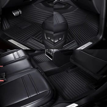 Автомобильные Коврики из искусственной кожи на заказ для Ford Mustang 2011-2014 года выпуска Детали интерьера Автомобильные Аксессуары Ковер