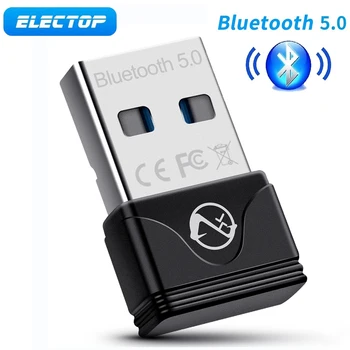 Адаптер ELECTOP Bluetooth USB Bluetooth 5.0 Передатчик для динамика Bluetooth Беспроводная мышь Клавиатура Наушники Windows 11/10/8