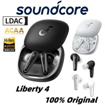 Беспроводные наушники Soundcore Liberty 4 TWS True с ACAA 3.0, LDAC Hi-Res, наушниками с шумоподавлением, датчиком частоты сердечных сокращений