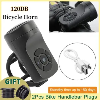 Велосипедный рожок Мотоцикл Электрический Звонок Рожок 4 режима USB Перезаряжаемый Горная дорога Велоспорт Противоугонная сигнализация Рожок Аксессуары для велосипедов