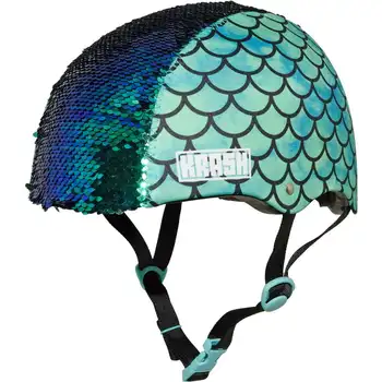 Велосипедный шлем с блестками, молодежный 8+ (54-58 см)