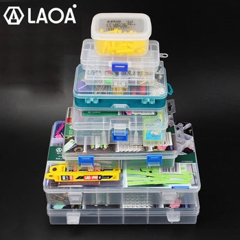 Винтовой ящик для хранения LAOA Прозрачные Пластиковые Коробки Ящик для хранения мелких деталей Коробка для сбора бытовых принадлежностей