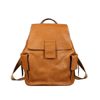 Высококачественный винтажный женский рюкзак из натуральной кожи формата А4, коричневый, кофейно-черный, из мягкой натуральной кожи, для девочек, женская дорожная сумка M6012
