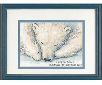 Вышивка Посылка Заводской магазин Высококачественных наборов для вышивания крестиком Белый медведь Высшего качества