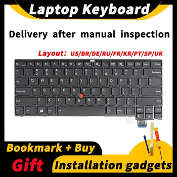 Для Lenovo ThinkPad T460S T470S S2 2ND GEN 13 Клавиатура США/BR/DE/RU/FR/KR/PT/SP/UK Макет 00UR367 01ER881
