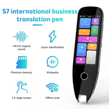 Интеллектуальная ручка-переводчик голосового сканирования Многофункциональный автономный переводчик в режиме реального времени для деловых поездок за границу