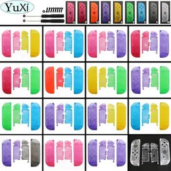 Корпус YuXi, чехол для Nintend Switch NS Controller Joy-Con, Прозрачные сменные защитные чехлы для джойстика NS