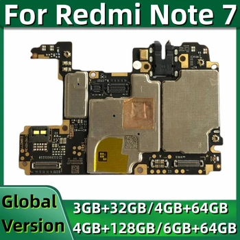 Материнская плата для Xiaomi Redmi Note 7, Установлена глобальная система MIUI, Материнская плата МБ, 32 ГБ, 64 ГБ, 128 ГБ, Полностью протестирована