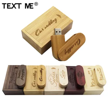 НАПИШИ МНЕ 5 цветов деревянный + коробка ЛОГОТИП фотография печать USB флэш-накопитель 4 ГБ 8 ГБ 16 ГБ 32 ГБ 64 ГБ USB 2,0 подарочный U-диск
