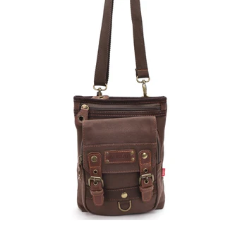Небольшая холщовая сумка для мужчин и женщин, винтажная холщовая сумка через плечо, сумка-мессенджер, сумка через плечо, многофункциональный инструмент, функциональная сумка