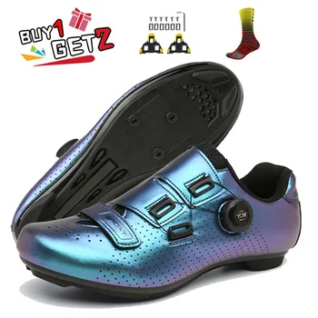 Новая гоночная обувь для шоссейного велоспорта, Уличные дышащие MTB Велосипедные кроссовки, Самоблокирующаяся нескользящая спортивная обувь для горного велосипеда, Размер 36-46