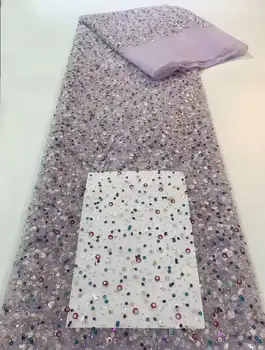 Новейшая африканская кружевная ткань с блестками 2023 Года, высококачественный Кружевной материал, французские нигерийские кружевные ткани для вечернего шитья женщин