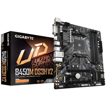 Новый Gigabyte GA-B450M DS3H V2 для AMD AM4 Ryzen 3/5/7/9 1th.2th.3th.Материнская плата Athlon USB3.1 HDMI M.2 B450 Micro-ATX