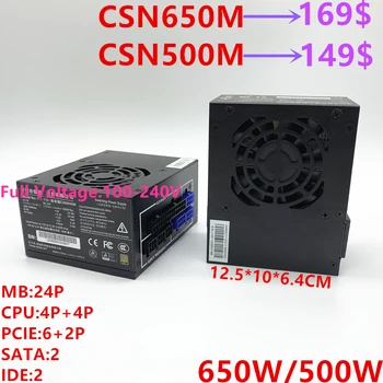 Новый Оригинальный блок питания Для Zhijidian Mini ITX SFX 650 Вт/500 Вт Импульсный Источник Питания CSN650M CSN500M