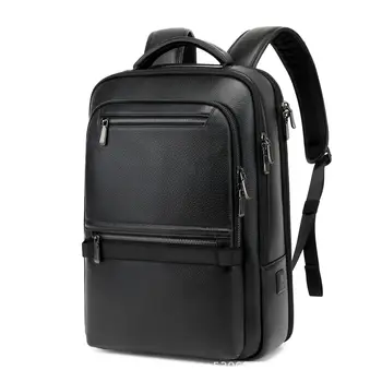 Новый роскошный бренд из натуральной коровьей кожи, мужские рюкзаки, студенческий рюкзак для мальчиков, роскошная 15,6-дюймовая корейская сумка для ноутбука