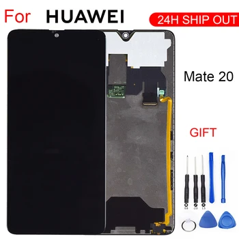 Оригинал Для Huawei Mate 20 Сенсорный дигитайзер экрана дисплея Mate 20 с рамкой Замена для Huawei Mate 20 ЖК-экран HMA-L29