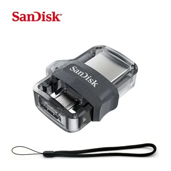 Оригинальный Sandisk SDDD3 Экстремально высокая скорость 150 М/с. Двойной OTG USB флэш-накопитель 64 ГБ 128 ГБ 32 ГБ 1256 Г Флеш-накопитель USB3.0 Для телефона или ПК