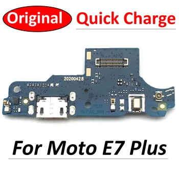 Оригинальный Новый для Motorola Moto E7 Plus USB порт для зарядки Плата с разъемом для гибкого кабеля Детали Микрофонного модуля