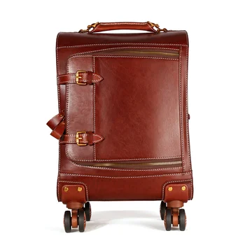 Роскошные чемоданы и дорожные сумки, багаж для женщин и мужчин, деловой 20-дюймовый чемодан на колесиках, винтажная сумка-тележка для салона