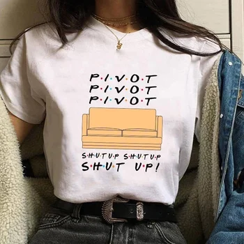 Рубашка для друзей, футболка Pivot, подарки для телешоу, забавная футболка, женская одежда в готическом стиле, топы в стиле Харадзюку