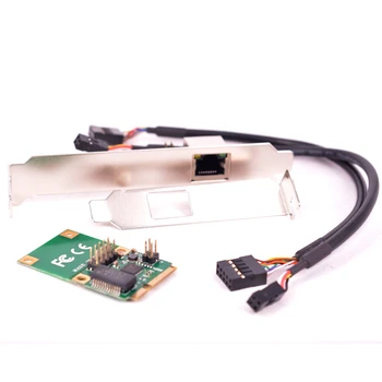 Сетевая карта Mini PCIe Gigabit Ethernet Для адаптера Mini ITX Mini PCI-e к порту RJ45 10/100/1000 Base-T Сетевой контроллер локальной сети