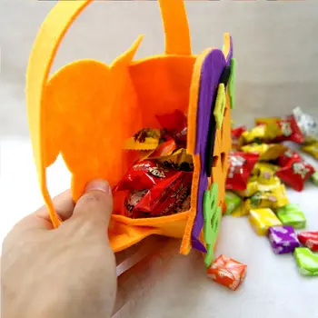 Украшение для Хэллоуина, реквизит для трюков или угощений для детей, детская сумка-тоут, Сумка для конфет на Хэллоуин, нетканая сумка, подарочная сумка