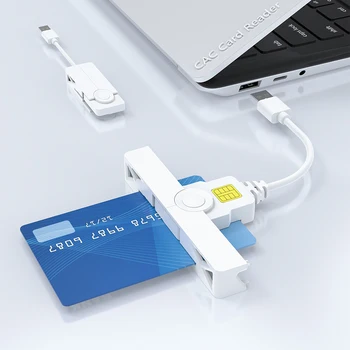 Устройство чтения карт CAC USB C Smart Foldable DOD Type C Common Access Налоговая декларация SIM/ID/Считыватель банковских карт для Телефона Портативного ПК