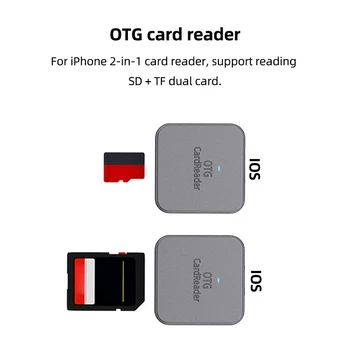 Устройство чтения карт памяти 2-в-1 для SD TF Подключи и играй Адаптер Карты памяти Конвертер данных для iPhone Micro Type-C Телефон Планшет