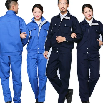 Холщовая рабочая одежда для мужчин, женский рабочий комбинезон, фабричная униформа, износостойкий костюм авторемонтника, прочный сварочный костюм для мастерской