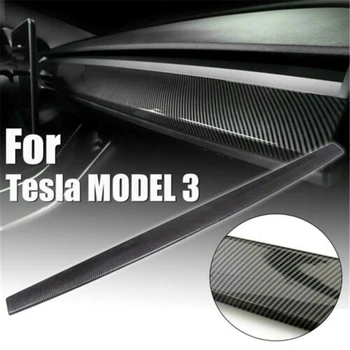 Центральное управление в стиле ABS из углеродного волокна, внутренняя панель приборной панели, защита приборной панели, отделка Подходит для Tesla Model 3