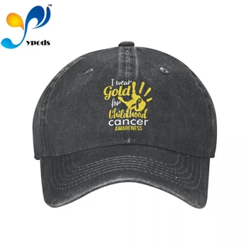 Я ношу Золото Для борьбы с детским раком, Хлопковая кепка Для Мужчин И Женщин, бейсболки Gorras Snapback, Бейсболки, Кепка для папы